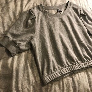 Gray cropped sweater